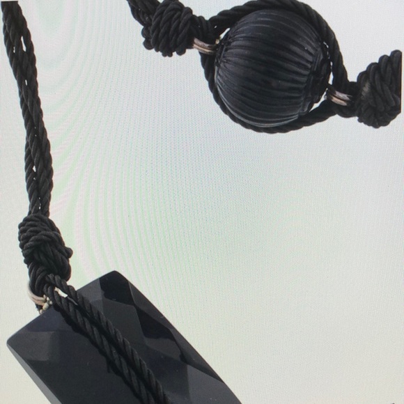 Stephen Dweck Onyx and Plastic Bead Long Necklace - Picture 4 of 5